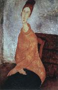 Amedeo Modigliani portrait of jeanne hebuterne painting